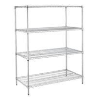 Picture of Smart 4 Level Chrome Coated Wire Shelf, 150x60x180cm, Silver