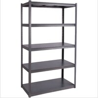 Picture of Smart 5-Level Bolt Free Heavy Duty Metal Shelf With Metal Frame, 120x45x200cm, Black