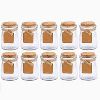 Picture of Blush Glass Jar With Wooden Corck Cap, 100ml, Clear