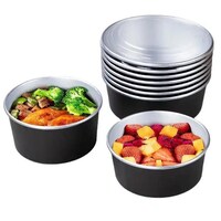 Picture of Blush Paper Salad Bowl With Lid, 750ml, Black