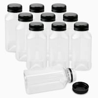 Picture of Blush Plastic Bottle with Screw Cap, 250ml, Clear - Set of 12