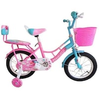 Picture of Children Bicycle with Training Wheels for 2-4 Years Kids, 12Inch, Pink