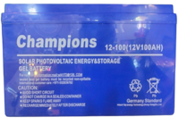Champions Solar Photovoltaic Energy & Storage Gel Battery, 12V100AH, Blue