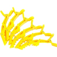 Picture of Misscol Professional Plastic Hair Clip Set, Yellow, Set Of 6 Pcs