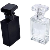 Picture of Hyaline&Dora Refillable Glass Perfume Bottle, 30ml, Black & Clear - Set of 2