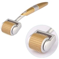 Dr.Pen 192-Needles Micro-Needling Derma Roller, GTS-192, 1mm, Silver & Gold