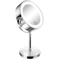 Talitare Double-Sided 10x Magnifying with 18 LED Lights & 360 Rotation, 7 Inch, Chrome Finish