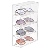 ATHU 4 Drawers Acrylic Storage Case, Clear