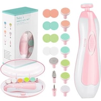 Zooawa Battery Operated Baby Electric Nail File Grooming Tools Nail with LED Light