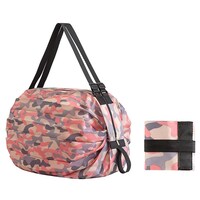 Picture of Jjone Reusable & Foldable Grocery Bag, Pink Camouflage
