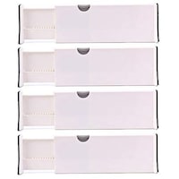 High Expandable Drawer Dividers with Anti-Scratch Foam Edges, 11-17 Inch - Pack of 4