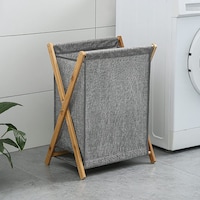 Picture of Mumoo Bear Portable Folding Laundry Basket, Grey, 40 x 34 x 56.5cm