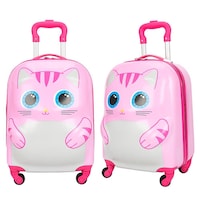 Picture of Mumoo Bear 3D Cartoon Animal Trolley School Bags for Kids, 18inch, Pink