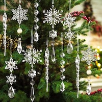 Picture of Christmas Tree Crystal Ornaments Decoration, 20 Pieces