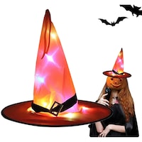Picture of Halloween Glowing Witch Hats, Orange