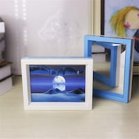 Picture of CZT 3D Houglass Effect Double Color Frame, 18x14cm, Blue Moon