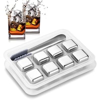 Koochuwah Reusable Stainless Steel Ice Cubes - Pack of 8