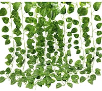 Picture of Yimidm Artificial Green Plant Hanging Leaf - Pack of 5