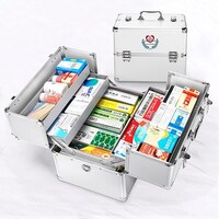 Picture of Mumoo Bear 3 Tier First Aid Storage Box, Silver