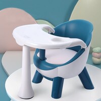Portable Baby Dining Chair with Removable Tray, 1-8 Years, Blue