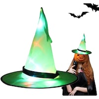 Picture of Halloween Glowing Witch Hats, Green