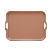 Picture of Vague Melamine Rectangle Shape Tray With Handle, 20.5inch, Cashmere Pink
