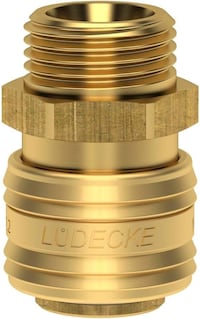 Brass Quick Coupling, Hose, Es14A, 1/4inch - Pack of 10