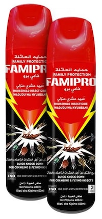Famipro Insect Killer, Black, 2X400ml - Set of 2