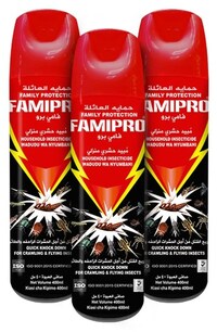 Famipro Insect Killer, Black, 3X400ml - Set of 3