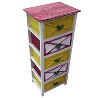 Picture of Lingwei Retro Antique Wooden Cabinet, Multicolor