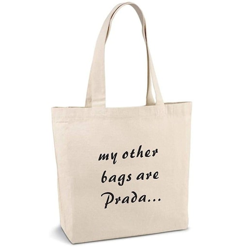 Buy Online My Other Bags Are Prada Printed 280g Cotton Canvas Bag In Uae Dubuy Com