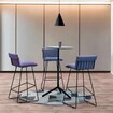 Neo Front Fabric High Counter Bar Chair, Blue Online Shopping
