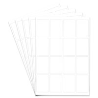 Picture of FIS Multipurpose Office Label Set Of 20 Sheets, White, 24 x 35mm, Pack of 120