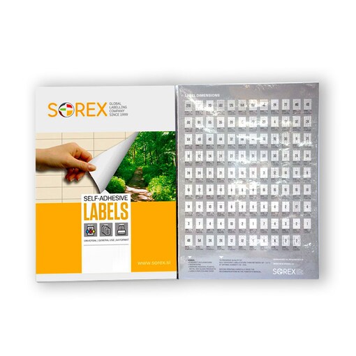 Sorex Self-Adhesive 4 Labels, A4 100 Sheets, 192x61mm, Carton of 10 Boxes Online Shopping