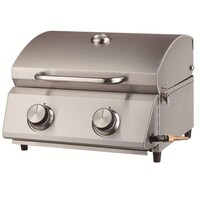 Picture of JD Stainless Steel 2 Burner Tabletop Grill, Silver