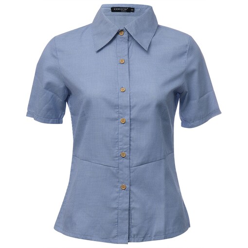Women's Short Sleeve Striped Formal Shirt - Carton of 24 Pcs Online Shopping