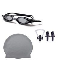 Picture of N.U.W.A Swimming Kit Combo 4 in 1 - Nose Plug, Ear Clip, Silicon Cap and Goggles.
