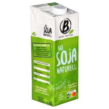 Picture of Berief Unsweetened Naturelle Organic Soy Drink, 1L - Carton of 8 Packs