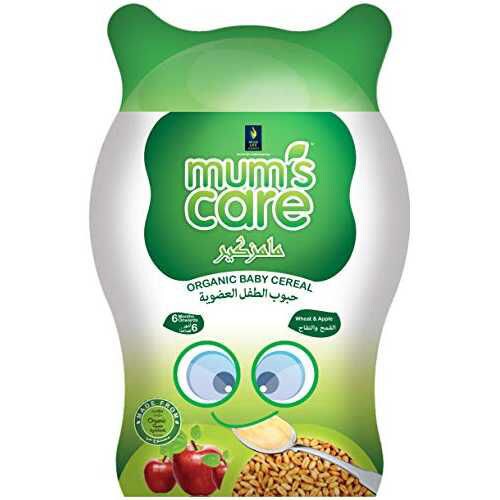Mum's Care Organic Wheat & Apple Baby Cereal, 300g