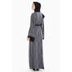 Picture of Nukhbaa Grey and Black Self Embroidered Abaya, SQ290A