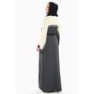 Picture of Nukhbaa Grey and Cream Casual Abaya, SQ295A