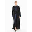 Picture of Nukhbaa Navy Blue and Black Self Embroidered Abaya, SQ294A