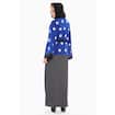 Picture of Nukhbaa Grey and Bright Blue Self Embroidered Abaya, SQ300A