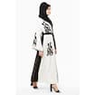 Picture of Nukhbaa Elegant Black and White Floral Embroidered Abaya, SQ3A