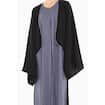 Picture of Nukhbaa Grey and Black Coat Style Abaya, SQ298A