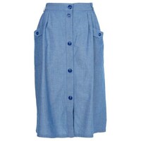 Picture of Hybella Women's Denim Maxi Skirt with Buttons, Blue, Medium, Carton of 400pcs