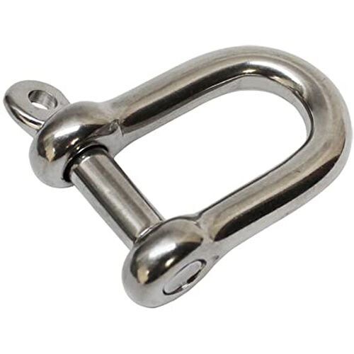 Haili Stainless Steel Bow Shackle, Silver