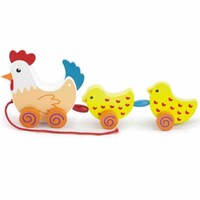 Picture of Viga Toys Pull-Along Hen & Two Chicks