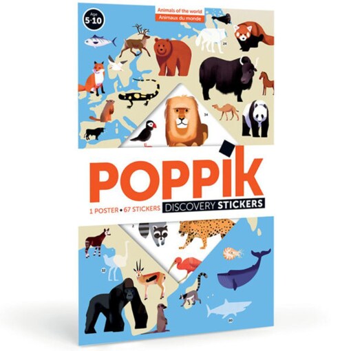 Poppik Animals of The World Educational Poster, 5 - 12 Years Old Online Shopping
