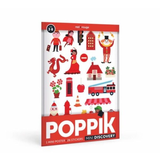 Poppik Mini Poster La Ville Stickers, Red, 3 - 8 Years Online Shopping